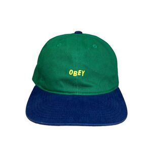 OBEY Worldwide Hat Men's Green‎ Blue Yellow Adjustable Strap Back Hat